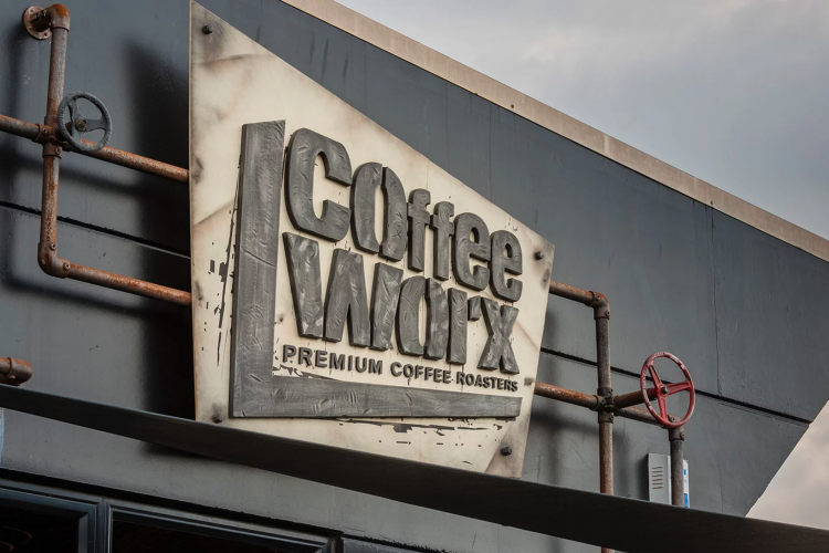 3 dimensional signage for Coffee Worx Roasters